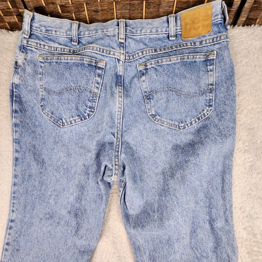 VTG Lee Jeans Men 40x34 (37x33) Blue Regular Fit Straight Leg Denim Workwear Dad